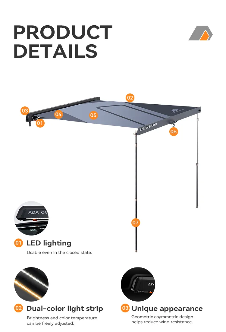 Car Tent Side Awning – Aluminum Frame Vehicle Camping Awning - Image 10