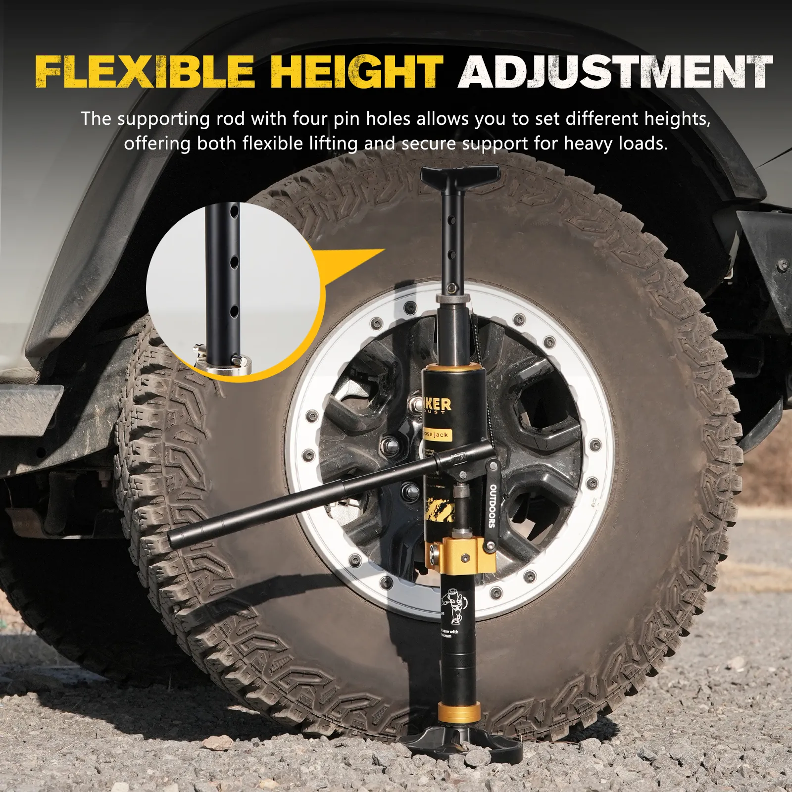 BUNKER INDUST Heavy Duty 19,400lbs Portable Hydraulic Recovery Jack - Image 5